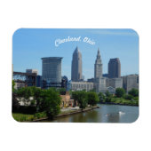 Classic Cleveland River Uitzicht Magnet Magneet (Horizontaal)