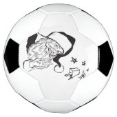 Classic Clipart Santa Claus Black White Retro Voetbal (Gedraaid)