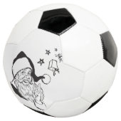 Classic Clipart Santa Claus Black White Retro Voetbal (Drie kwart)