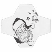 Classic Clipart Santa Claus Black White Retro Voetbal (Enkel)
