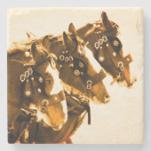 Classic Clydesdale marmer Stenen Onderzetter (Voorkant)