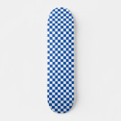 Classic cobalt blue checkerboard persoonlijk skateboard (Voorkant)