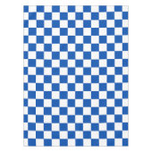Classic cobalt blue checkerboard tafelkleed (Voorkant)