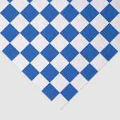 Classic cobalt blue checkerboard tissuepapier (Detail)