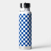 Classic cobalt blue checkerboard waterfles (Rechts)