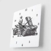 Classic Cobra Automobile Vierkante Klok (Hoek)