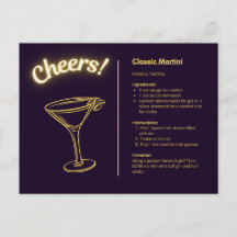 Classic Cocktail Briefkaart - Martini