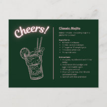 Classic Cocktail Briefkaart - Mint Mojito