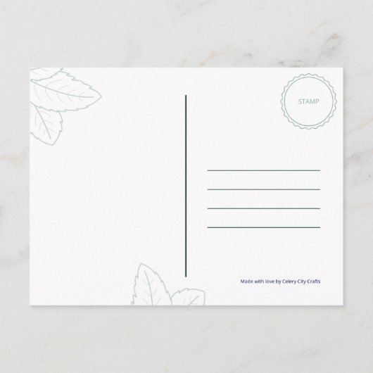 Classic Cocktail Briefkaart - Mint Mojito (Achterkant)