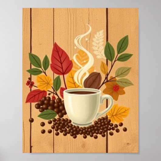 Classic Coffee Illustration Poster (Voorkant)