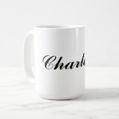 Classic Coffee Mok met uw persoonlijke naam (Voorkant links)