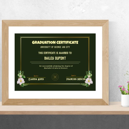 Classic College Graduation Diploma Certificaat Poster