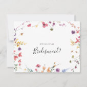 Classic Colorful Bridesmaid proposal Note Kaart Notitiekaartje (Voorkant)