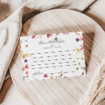 Classic Colorful Wild Floral Wedding Advice Kaart<br><div class="desc">Deze klassieke kleurrijke, wilde florale bruiloft is perfect voor een moderne bruiloft. Het ontwerp is voorzien van een gele, paarse, witte, wilde bloemen met bladeren in een roos en een groene waterverf achtergrond. Deze kaarten zijn perfect voor een bruiloft, vrijgezellenfeest, baby shower, graduatiedag en nog veel meer. Pas de kaarten...</div>