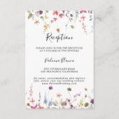 Classic Colorful Wild Floral Wedding Reception Informatiekaartje (Voorkant)