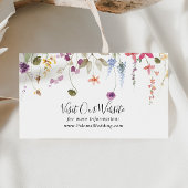 Classic Colorful Wild Floral Wedding Website Informatiekaartje