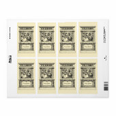 Classic Columns Frame Ex Libris Template Etiket (Full Sheet)
