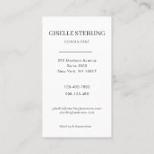 Classic Consultant Professional Photo Visitekaartje (Achterkant)