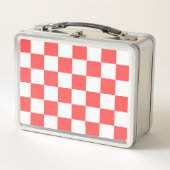 Classic coral red checkerboard (Voorkant)
