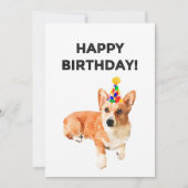 Classic Corgi Birthday Kaart (Voorkant)