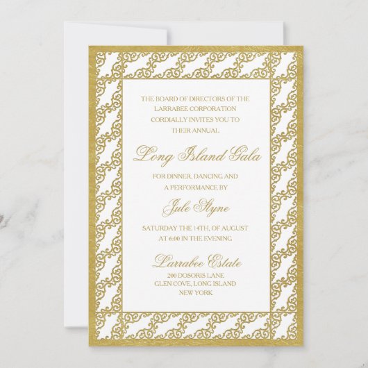 Classic Corporate Gala Event Uitnodiging (Voorkant)