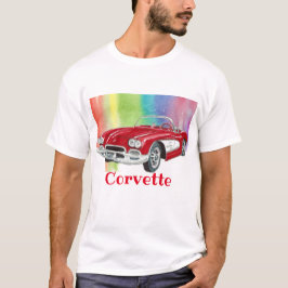 'Classic Corvette Convertible Waterverf Art T-shirt