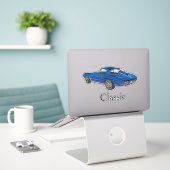 Classic Corvette Design Contour Sticker (Laptop op bureau)