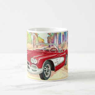 Classic Corvette in Palm Grove Art Koffiemok