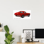 Classic Corvette Stingray Poster (Thuiskantoor)