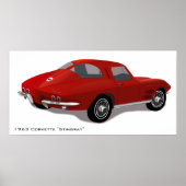 Classic Corvette Stingray Poster (Voorkant)