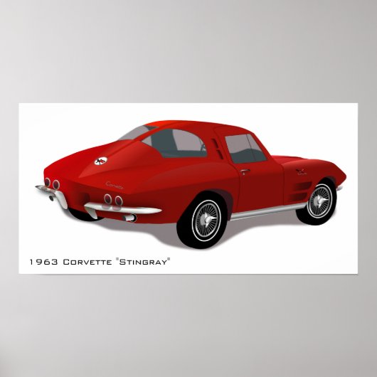 Classic Corvette Stingray Poster (Voorkant)
