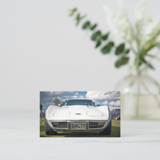 Classic Corvette Visitekaartje voor Automotive Contactkaartje (Staand voorkant)
