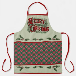 Classic Country "Merry Christmas" Apron Schort