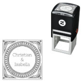 Classic Couple's Names Self-Inking Stamp Zelfinktende Stempel (In situ)