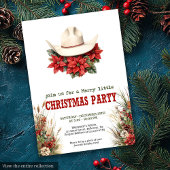 Classic Cowboy Country Christmas Invitation Kaart