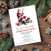 Classic Cozy Holiday Scene Party Invitation Card Kaart