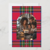 Classic Cozy Plaid Family Holiday Photo Feestdagenkaart (Achterkant)