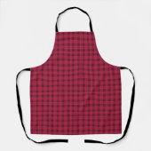 Classic Cranberry and Deep Maroon Buffalo Check Schort (Voorkant)