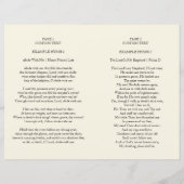 Classic Cream Order of Service Funeral Program (Achterkant)