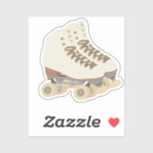 Classic Cream Rollerskates Cut-Out Sticker (Vel)