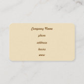 Classic Cream Visitekaartje (Achterkant)