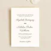 Classic Creme digitale huwelijksuitnodiging sjablo Kaart