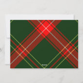 Classic Crest Christmas Red Plaid Foto Feestdagenkaart (Achterkant)
