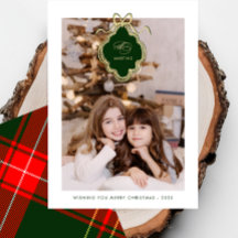 Classic Crest Christmas Red Plaid Foto