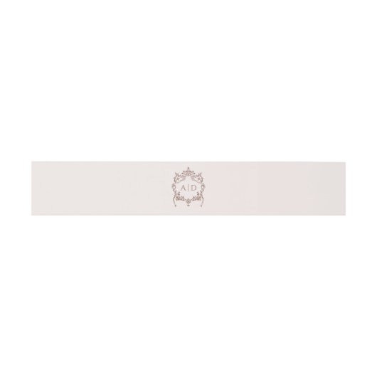 Classic Crest Wedding Monograms Uitnodigingen Wikkel (Vlak)
