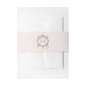 Classic Crest Wedding Monograms Uitnodigingen Wikkel (Voorkant Voorbeeld)