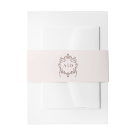 Classic Crest Wedding Monograms Uitnodigingen Wikkel