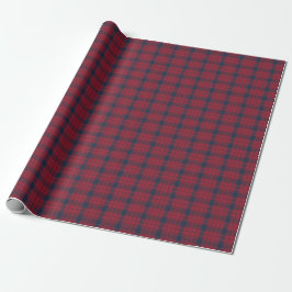 Classic Crimson and Navy Blue Tartan Plaid Gift Cadeaupapier