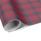Classic Crimson and Navy Blue Tartan Plaid Gift Cadeaupapier (Rol Hoek)