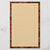 Classic Crimson Poppies Lined Briefpapier (Voorkant)